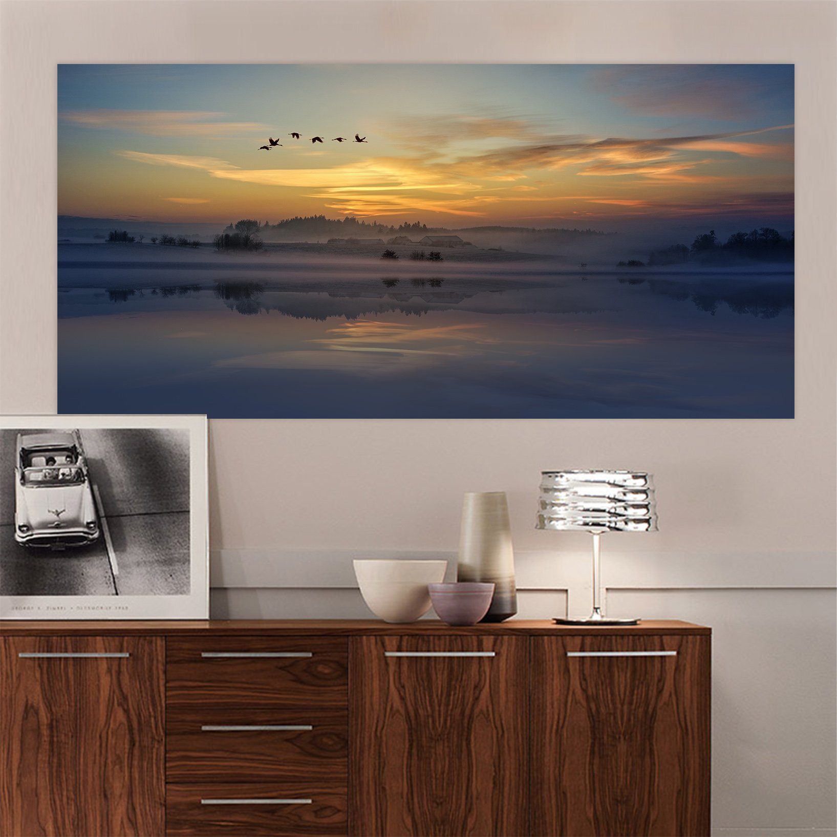 3D Sunset Bird Cloud 116 Animal Wall Stickers Wallpaper AJ Wallpaper 2