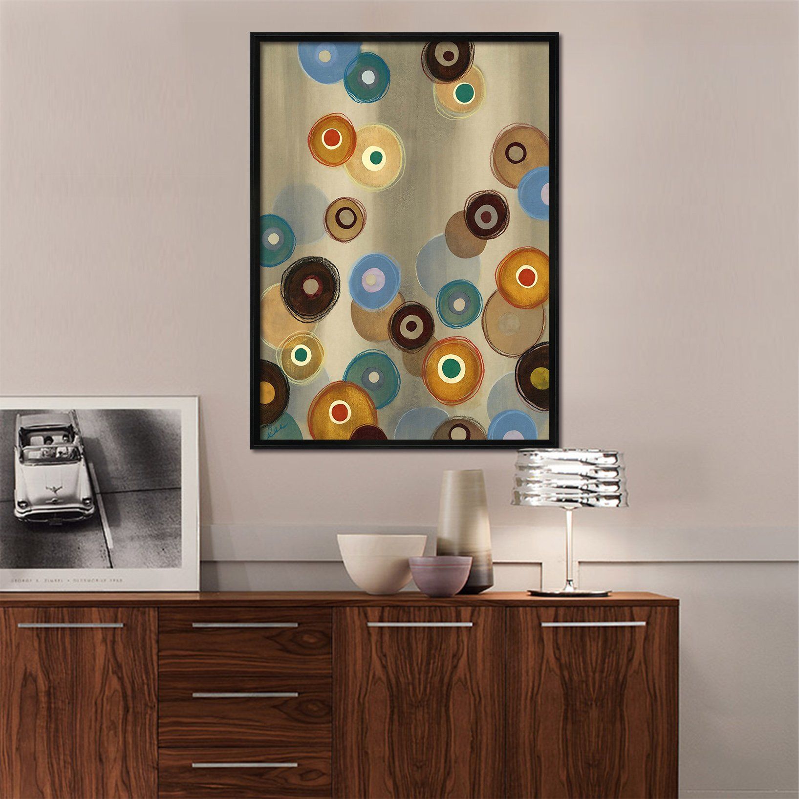 3D Circle In Circle 118 Fake Framed Print Painting Wallpaper AJ Creativity Home