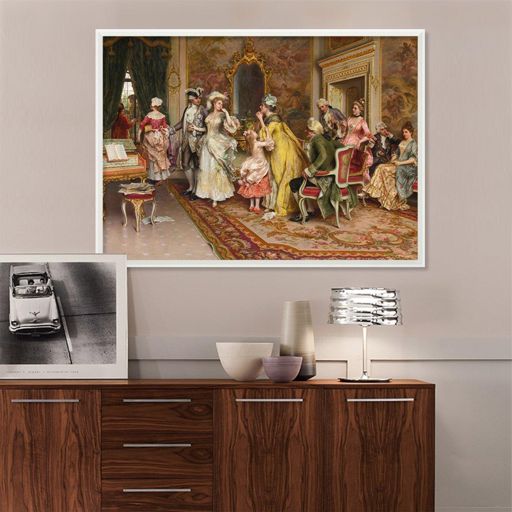3D Family Talk 144 Fake Framed Print Painting Wallpaper AJ Creativity Home