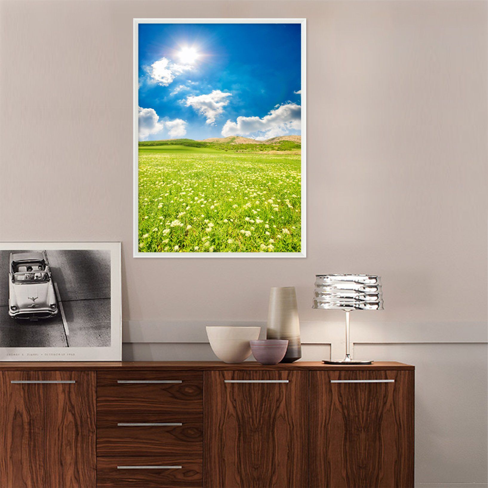 3D Montreal Flowers 030 Fake Framed Print Painting Wallpaper AJ Creativity Home