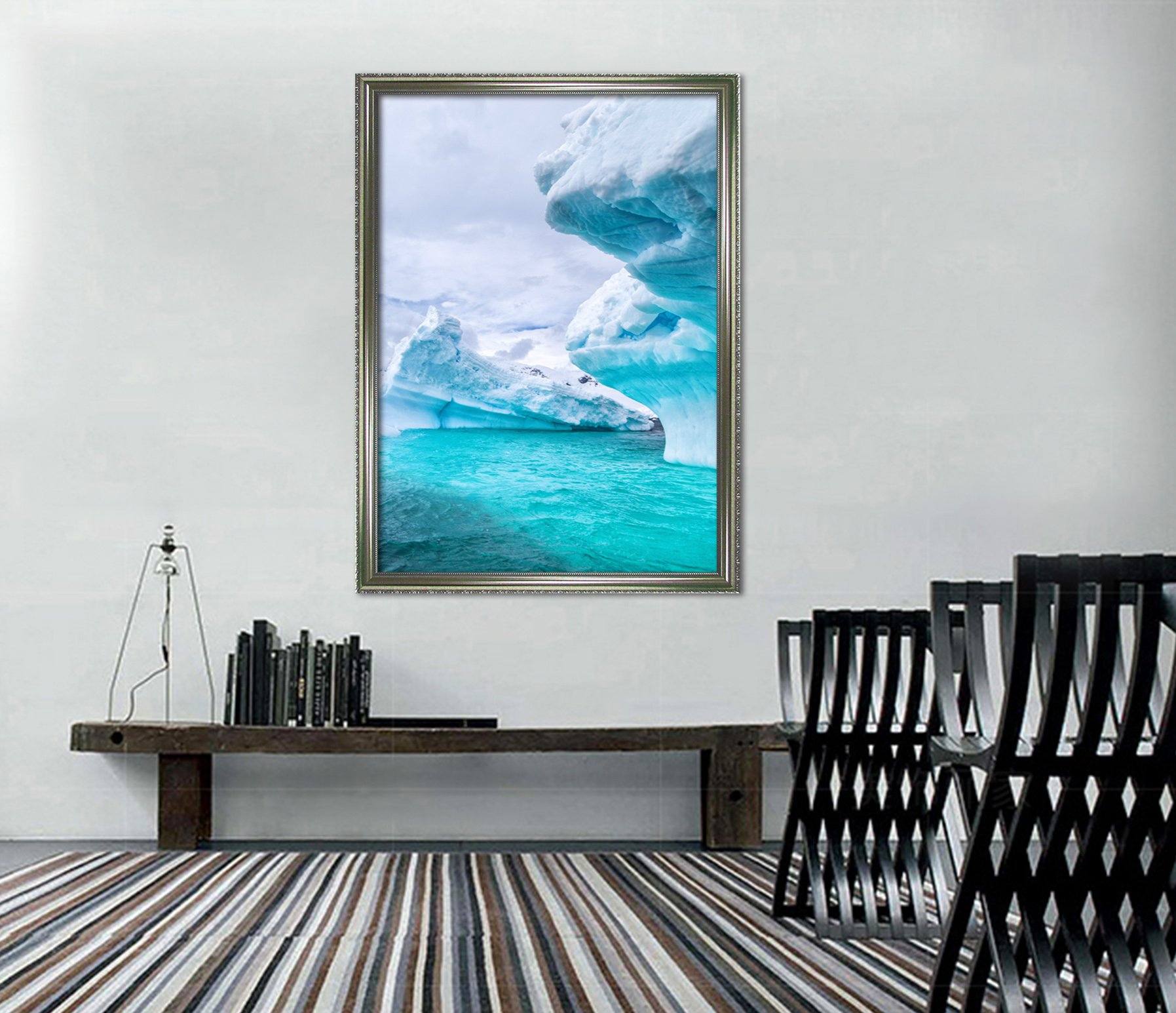 3D Ice Sea 034 Fake Framed Print Painting Wallpaper AJ Creativity Home