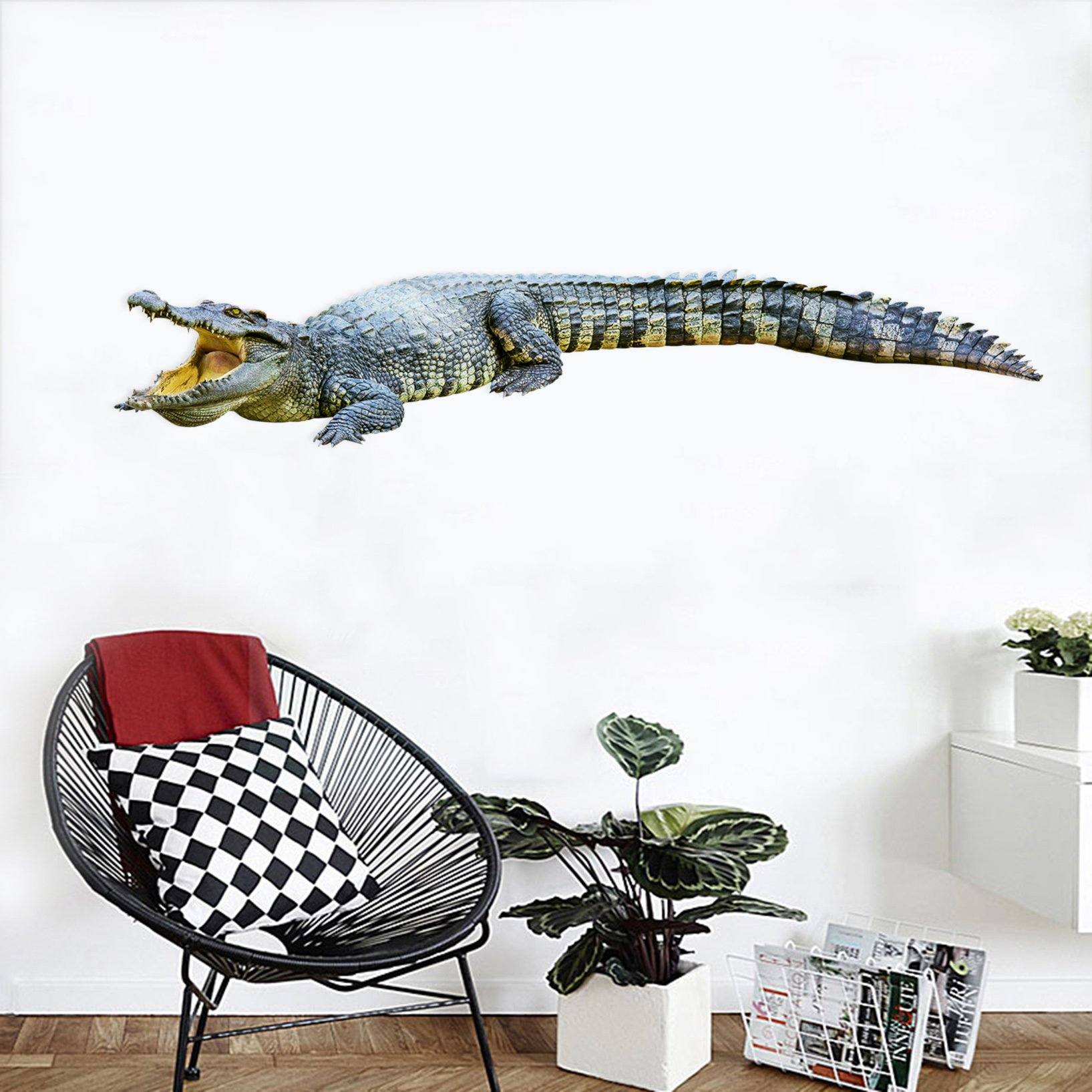 3D Fierce Crocodile 051 Animals Wall Stickers Wallpaper AJ Wallpaper
