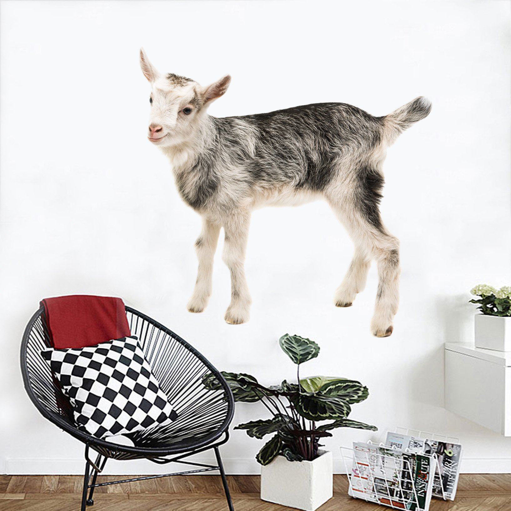 3D Sheep Mouth 126 Animals Wall Stickers Wallpaper AJ Wallpaper