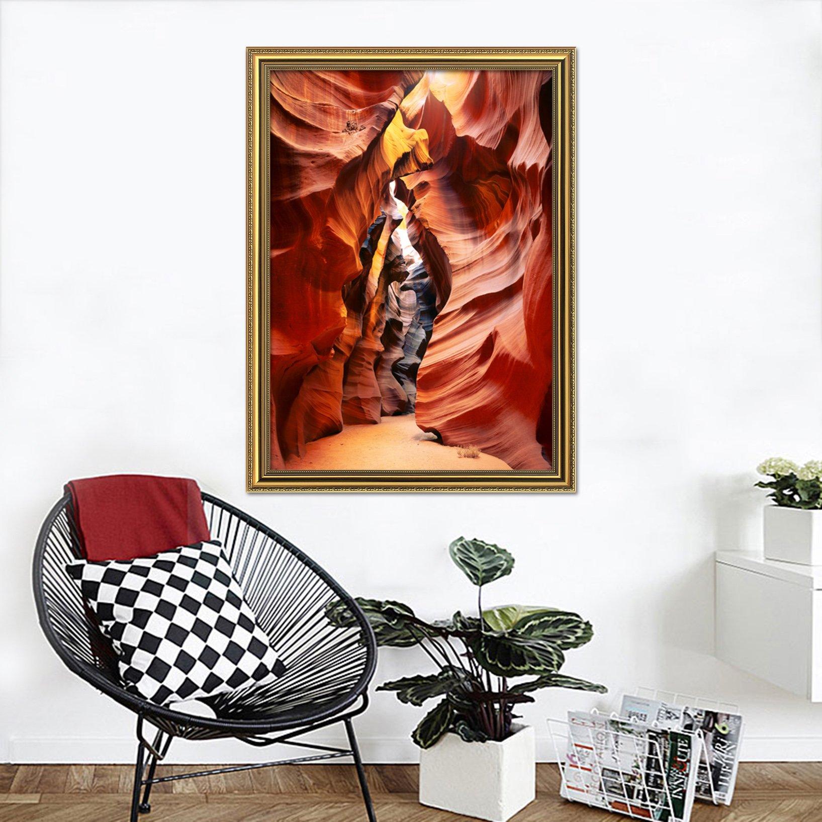 3D Red Rock Hill 076 Fake Framed Print Painting Wallpaper AJ Creativity Home