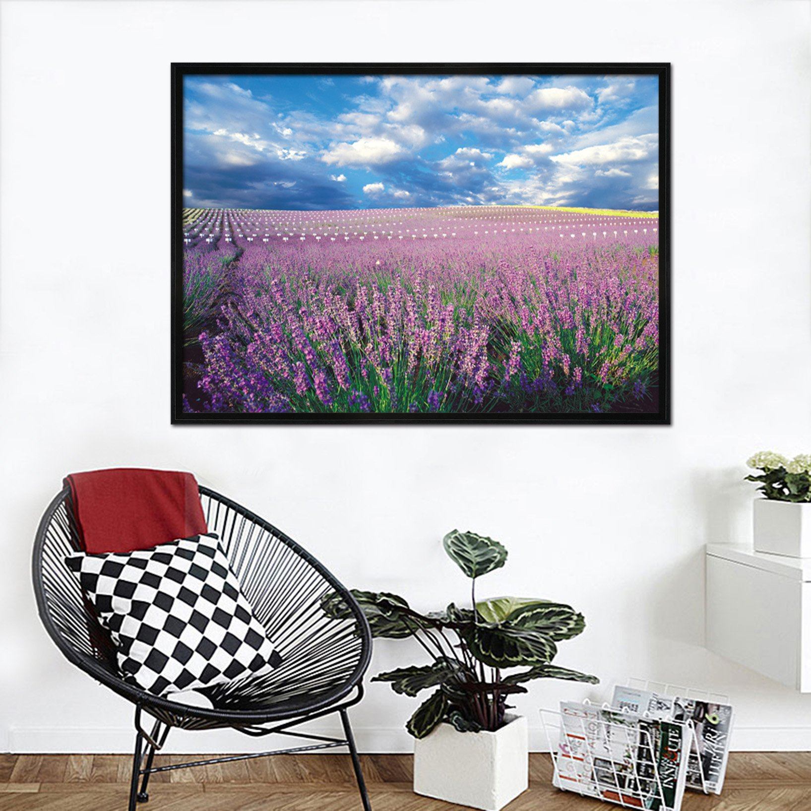 3D Lavender Sea 199 Fake Framed Print Painting Wallpaper AJ Creativity Home