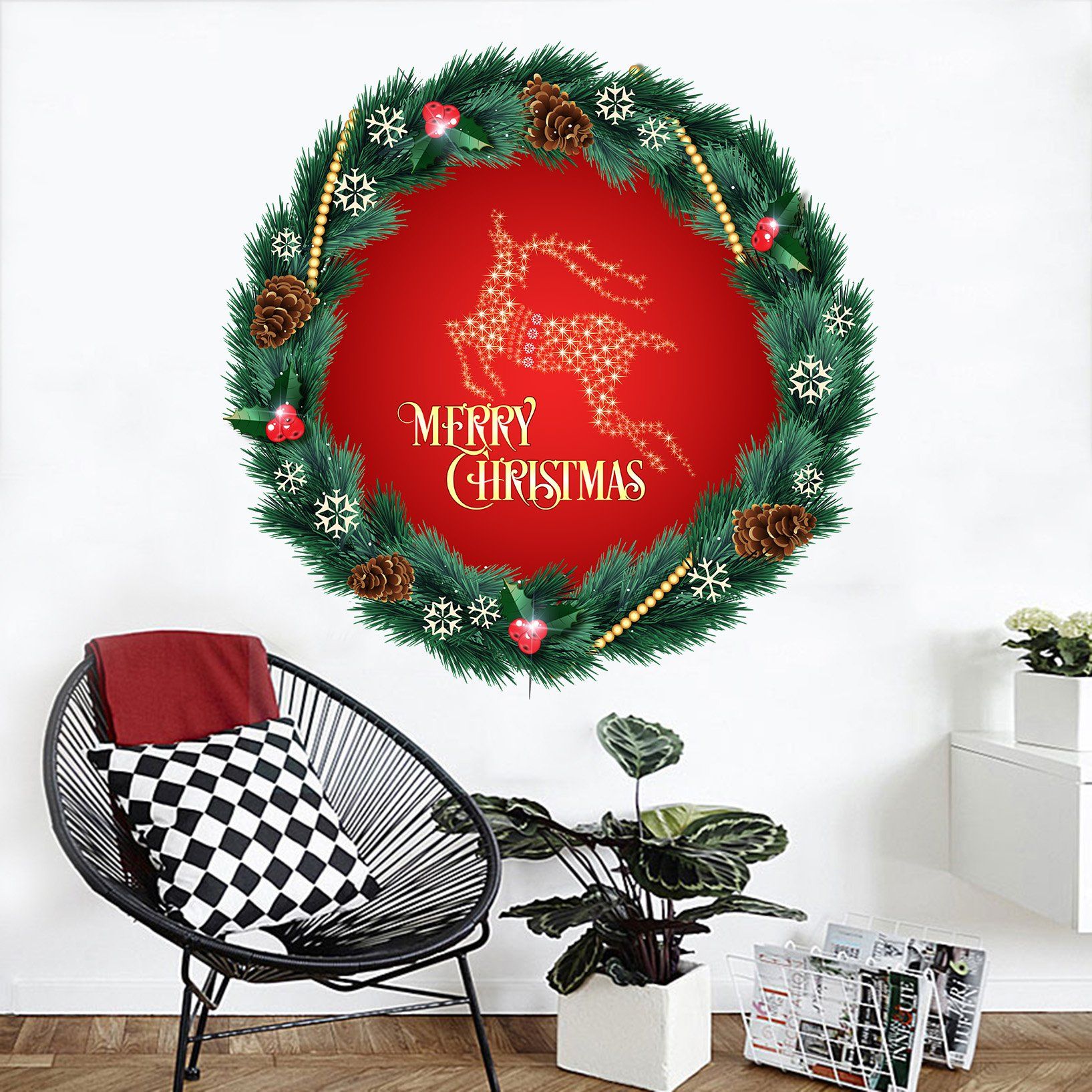 3D Christmas Snowflake 016 Wall Stickers Wallpaper AJ Wallpaper