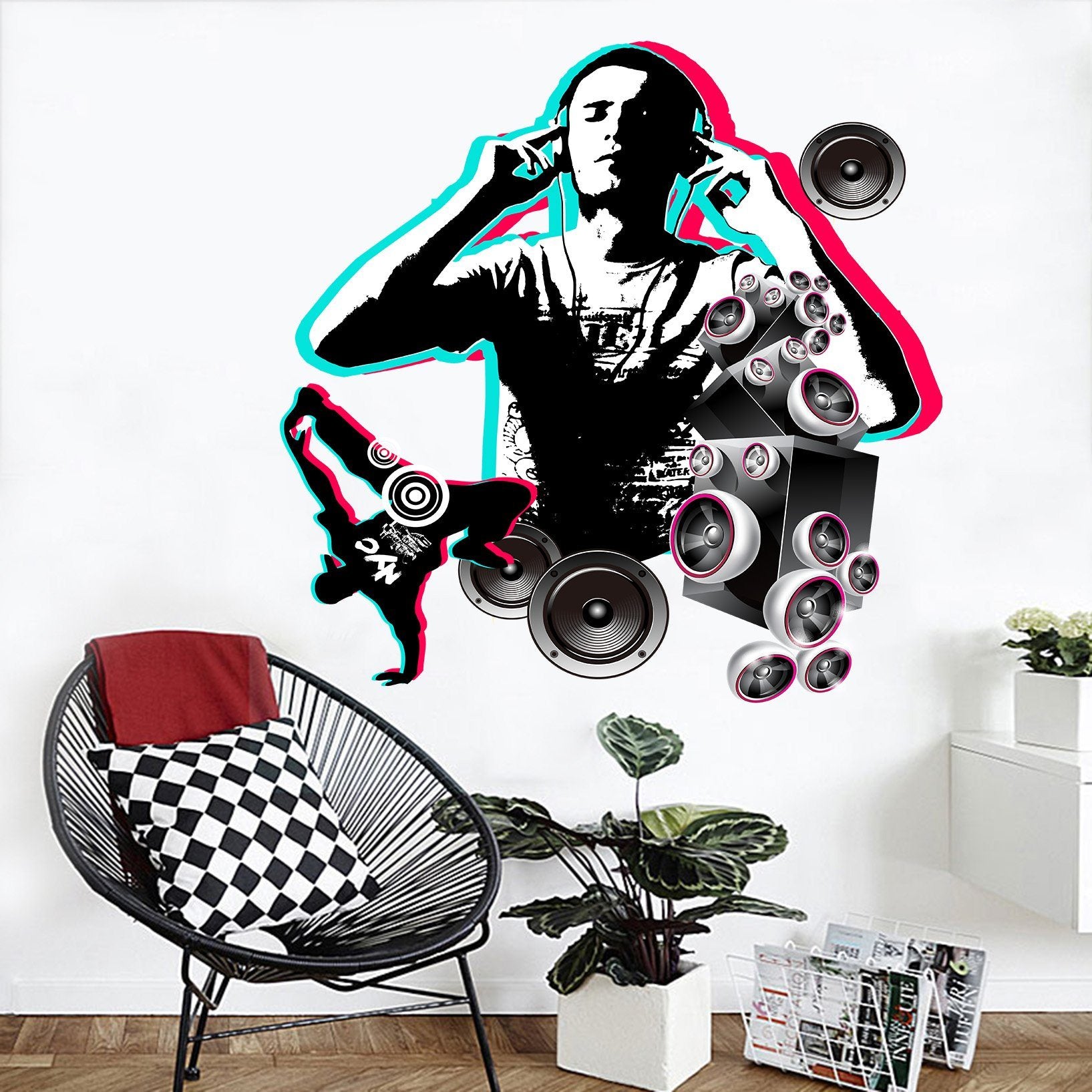 3D Acoustic Dancing 006 Wall Stickers Wallpaper AJ Wallpaper 