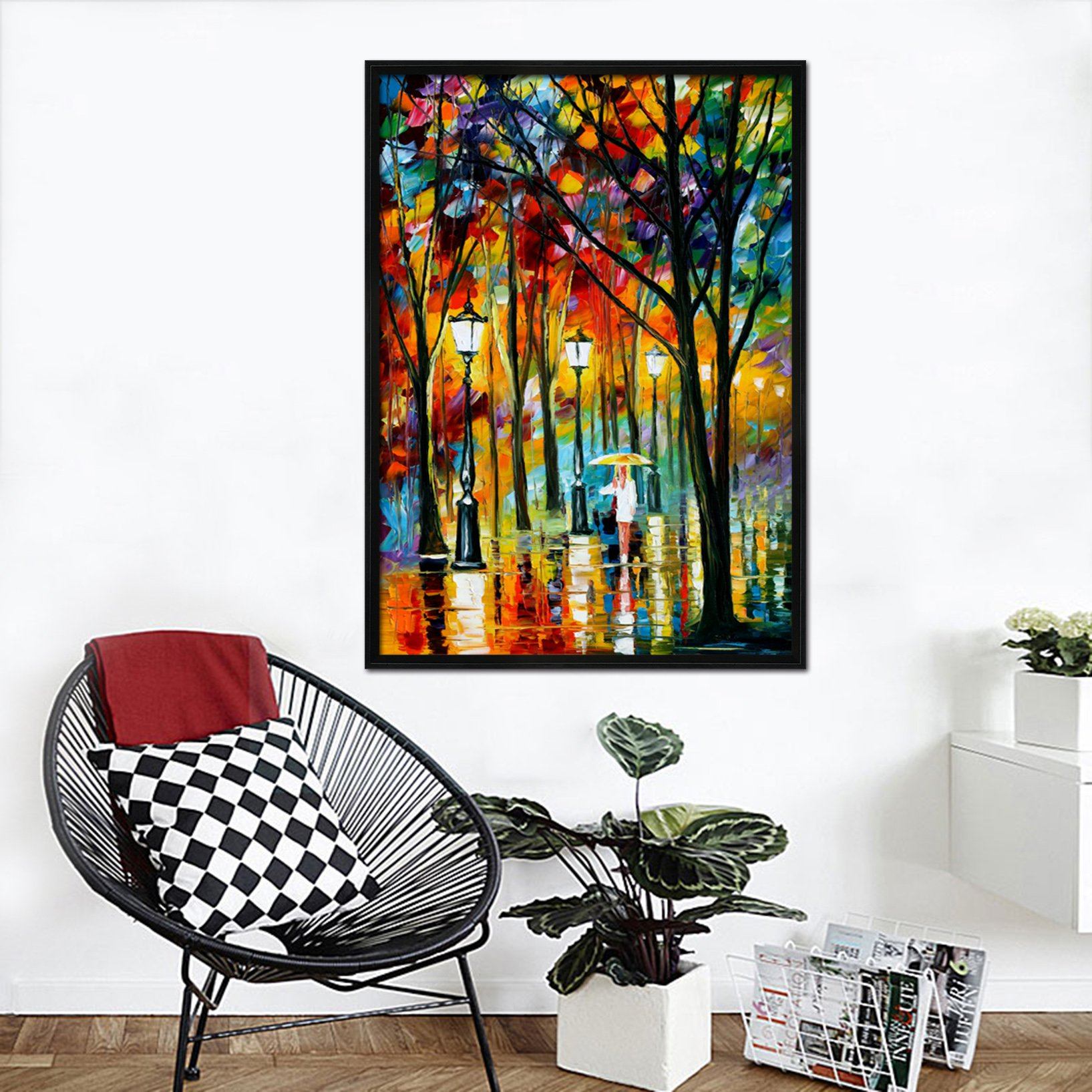 3D Street Light 085 Fake Framed Print Painting Wallpaper AJ Creativity Home