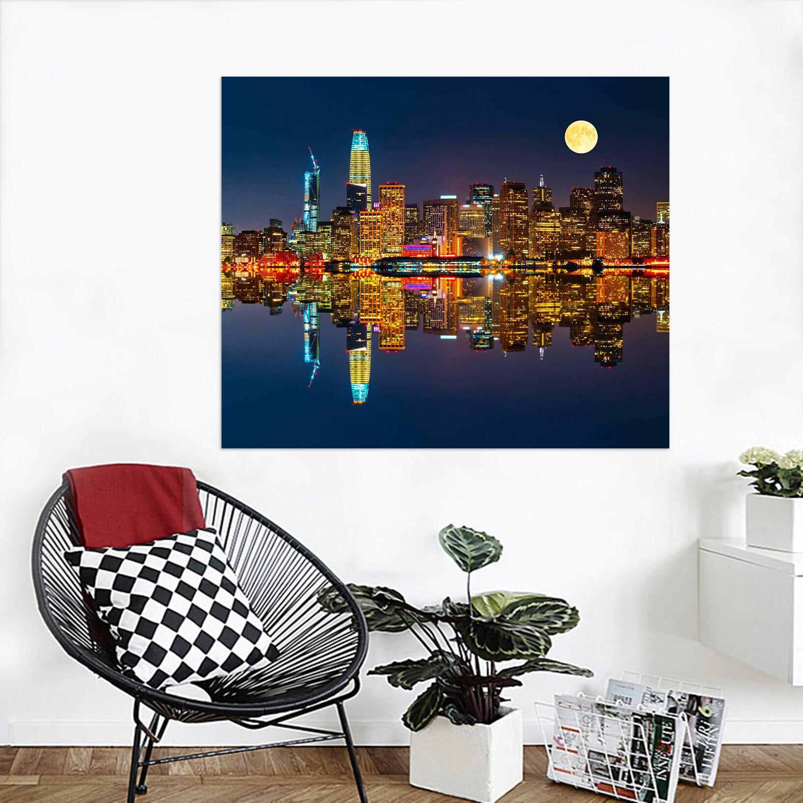 3D Night City 136 Marco Carmassi Wall Sticker Wallpaper AJ Wallpaper 2