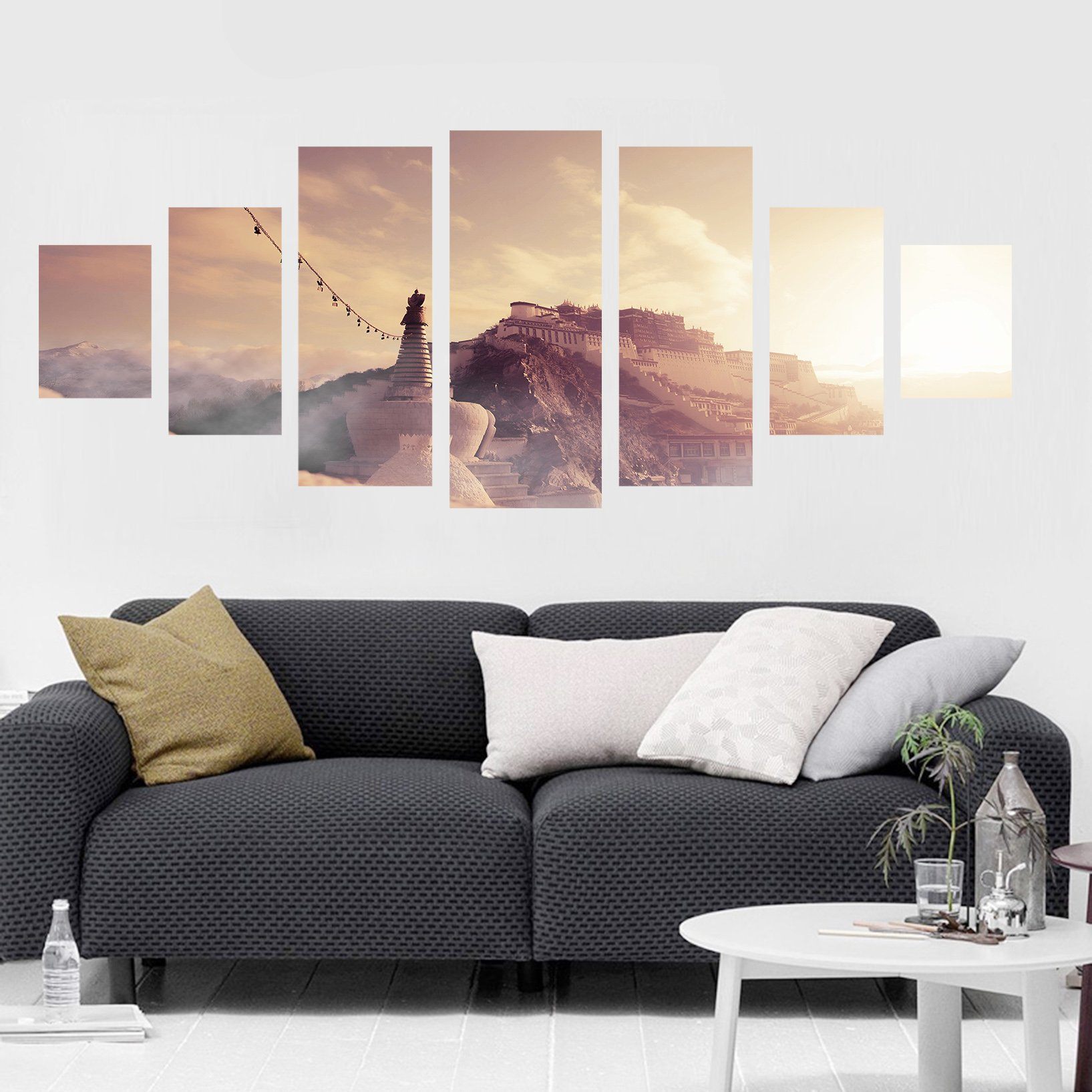 3D Beautiful Sunset 032 Unframed Print Wallpaper Wallpaper AJ Wallpaper