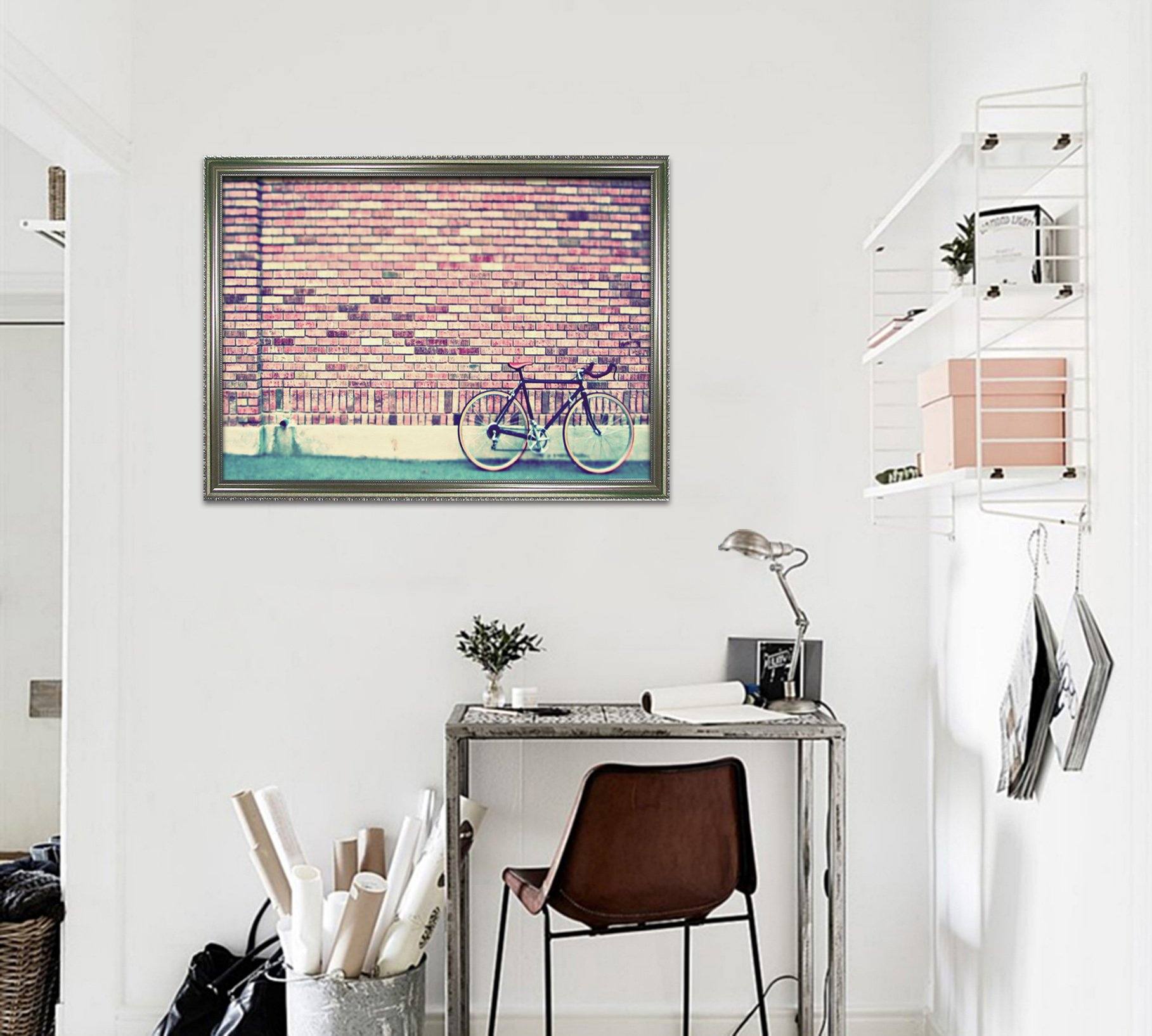 3D Wall Bike 196 Fake Framed Print Painting Wallpaper AJ Creativity Home