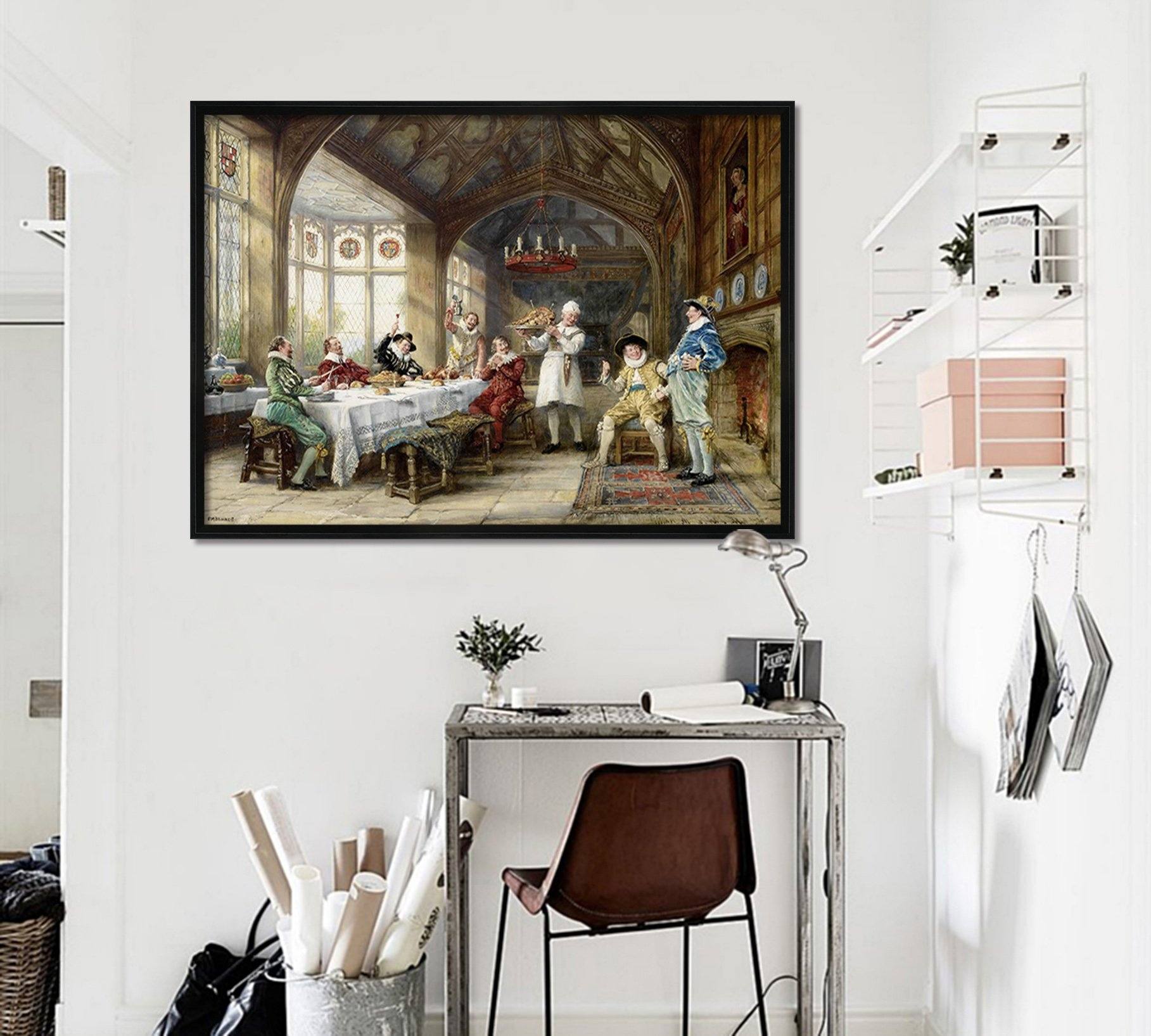 3D Great Meal 033 Fake Framed Print Painting Wallpaper AJ Creativity Home