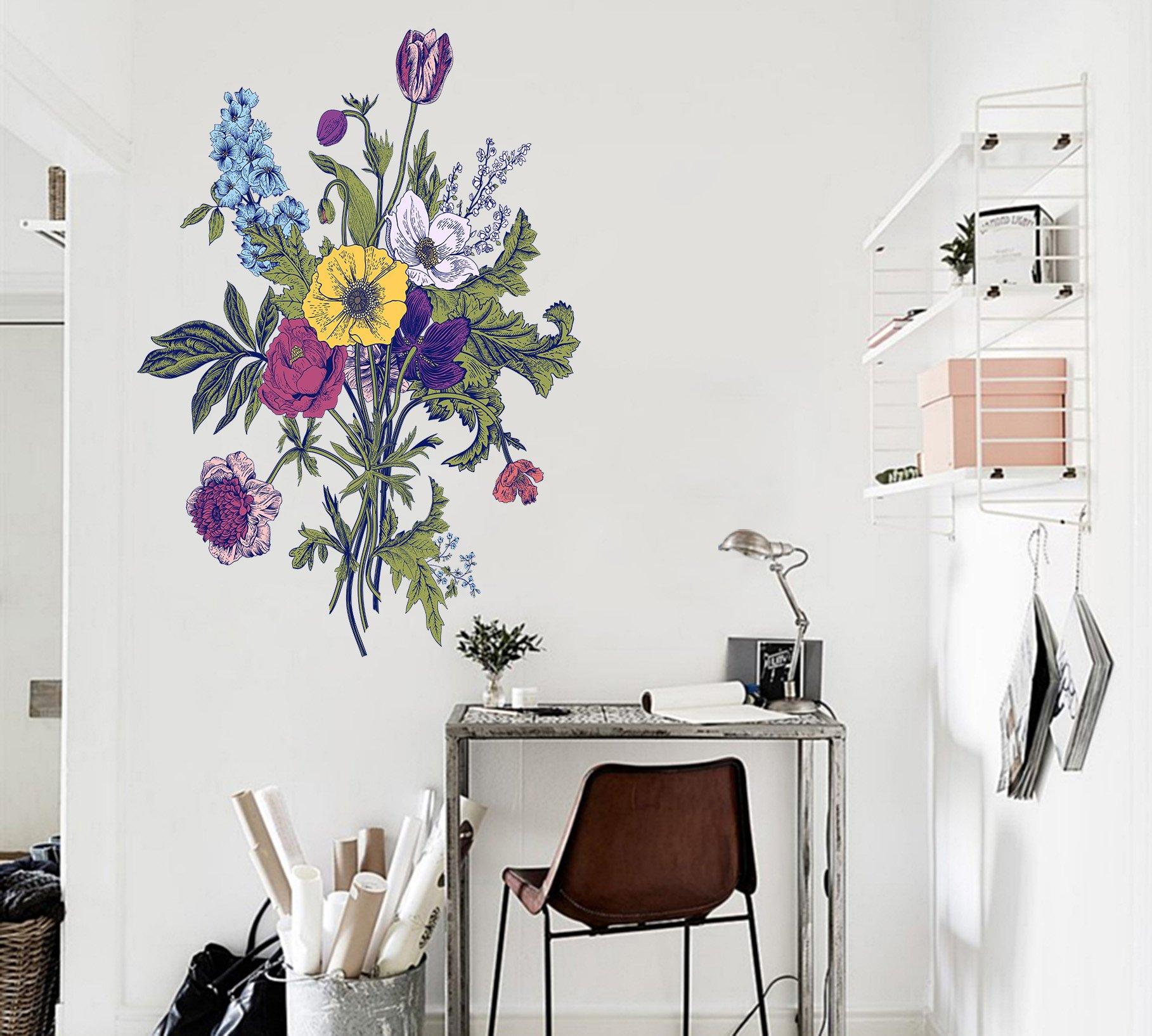 3D Blooming Withered 044 Wall Stickers Wallpaper AJ Wallpaper