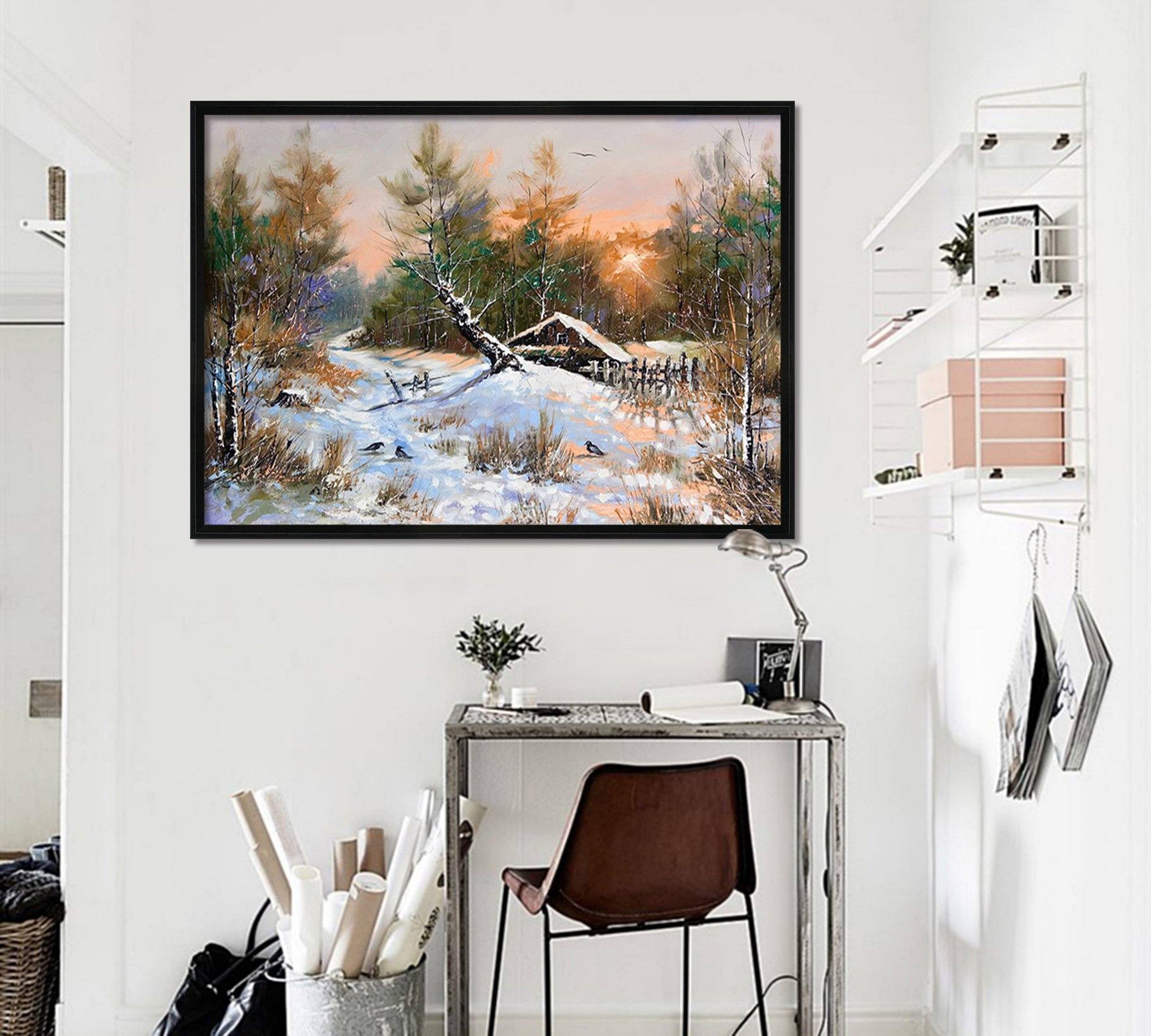 3D Landscape Tree 168 Fake Framed Print Painting Wallpaper AJ Creativity Home