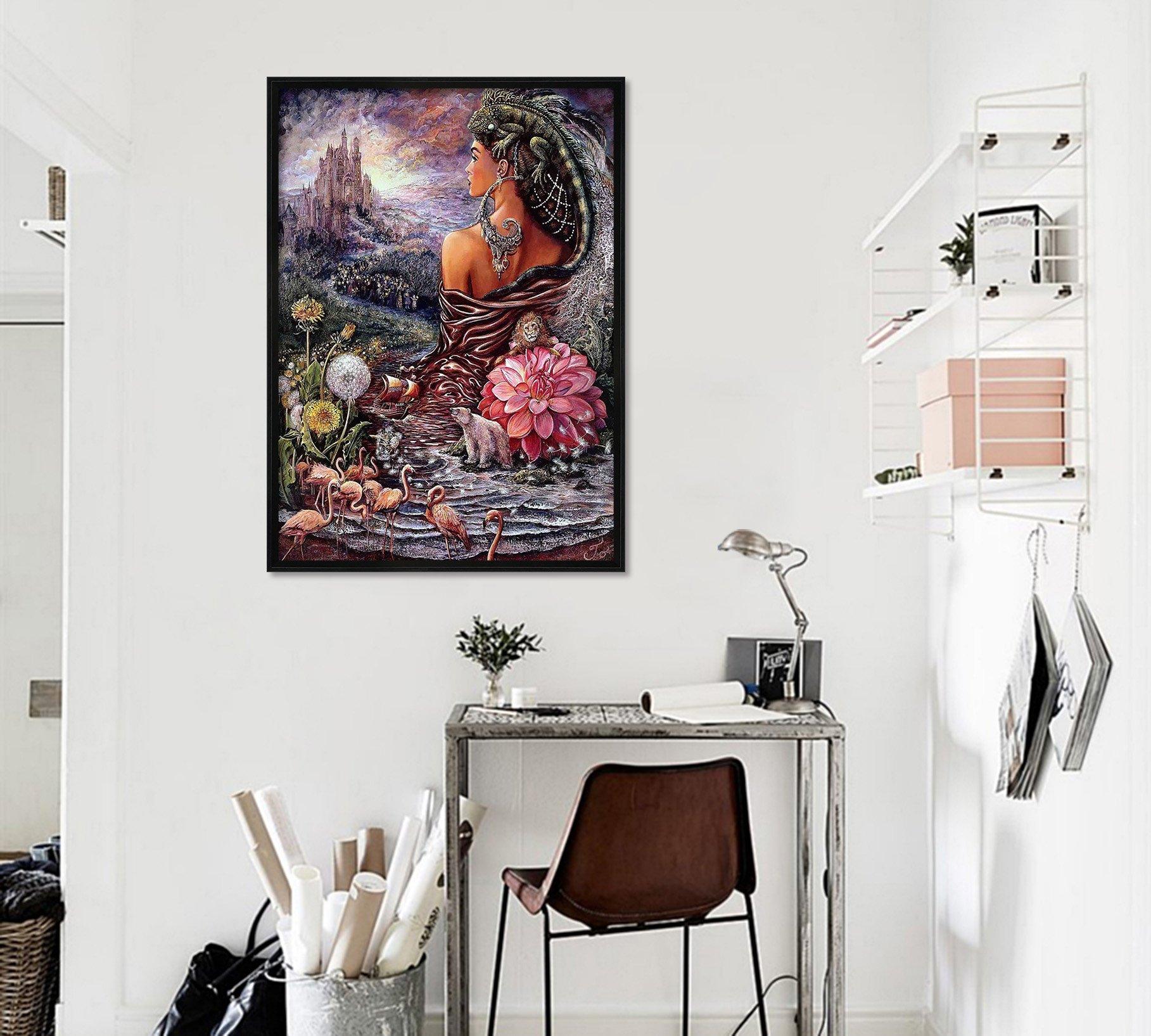 3D Glamour Woman 101 Fake Framed Print Painting Wallpaper AJ Creativity Home