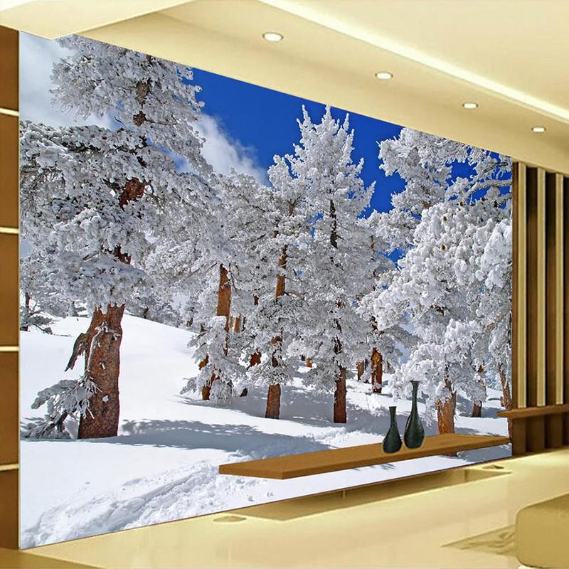 3D Tree Snow 091 Wallpaper AJ Wallpaper