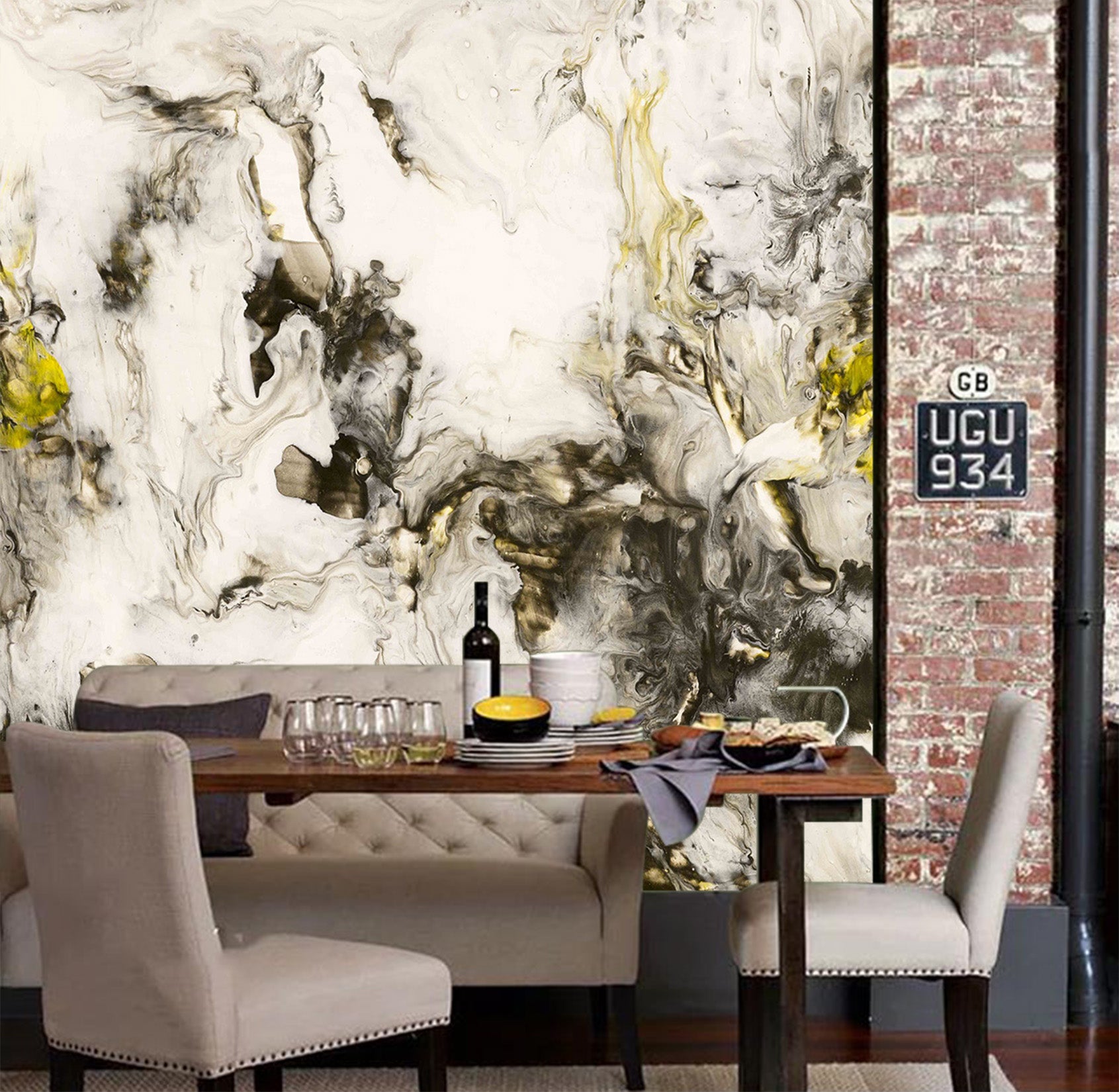 3D Abstract Ink 253 Wall Murals