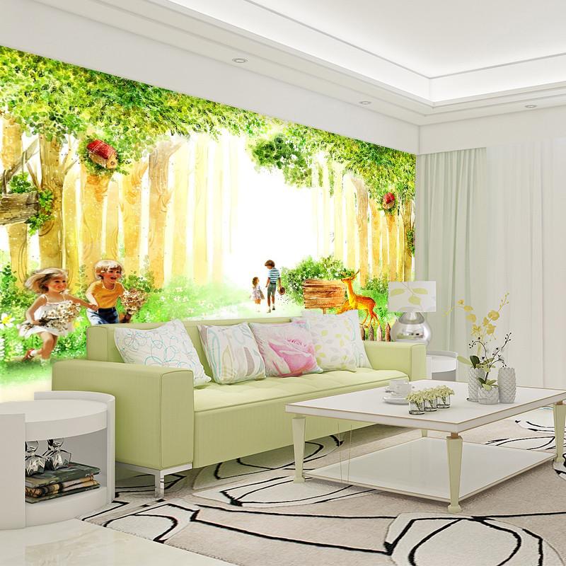 3D Forest Tree Deer 84 Wallpaper AJ Wallpaper