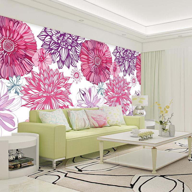 3D Purple Flowers Blossom 23 Wallpaper AJ Wallpaper