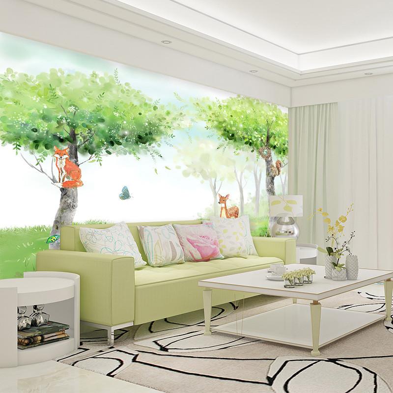 3D Green Tree Deer 10 Wallpaper AJ Wallpapers