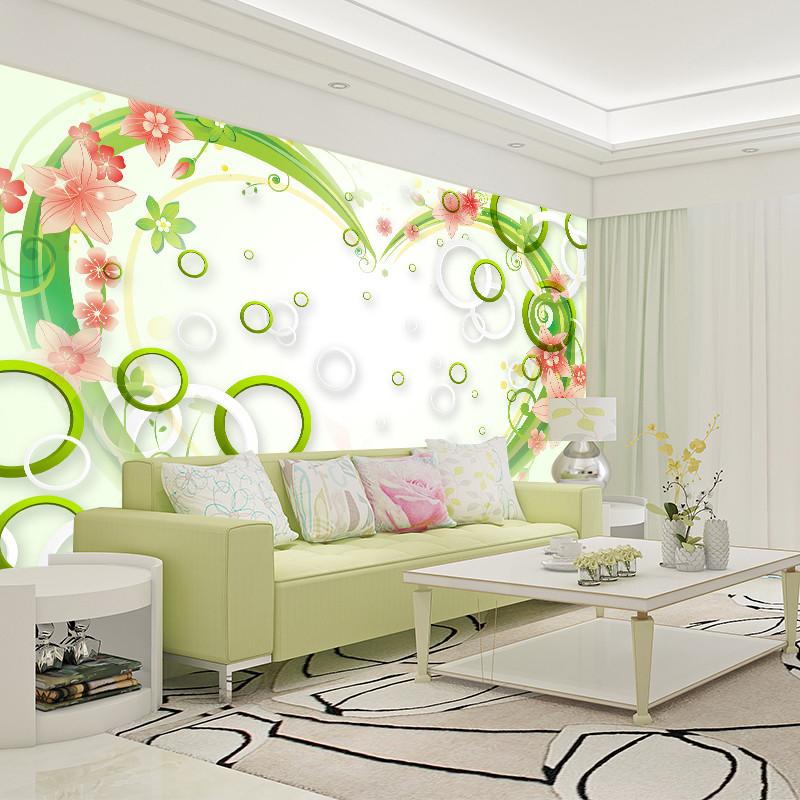 3D Heart-shaped Flower Pattern 098 Wallpaper AJ Wallpaper