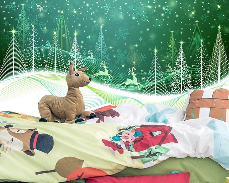 3D Christmas Deer And Shining Sky 8 Wallpaper AJ Wallpaper