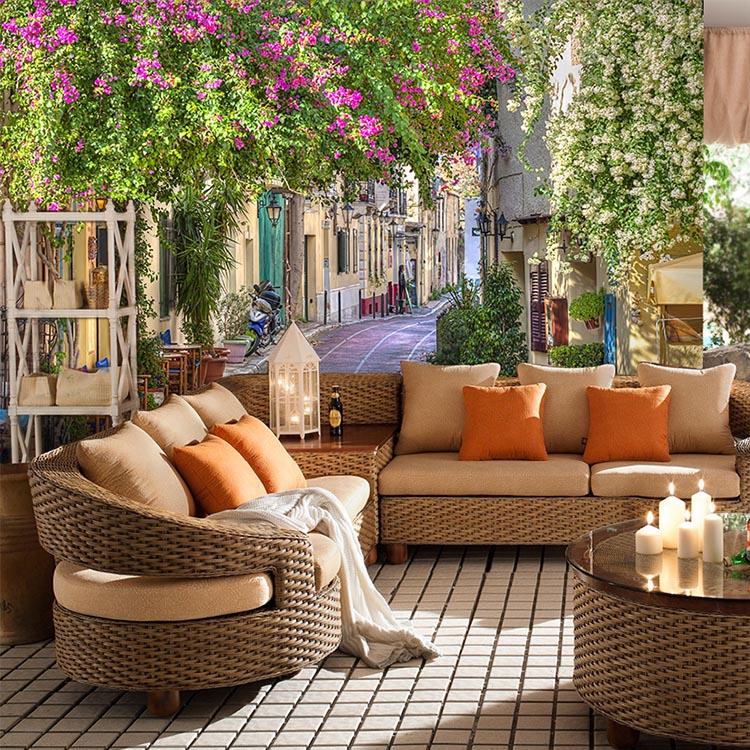 3D Alley Rattan 075 Wallpaper AJ Wallpaper