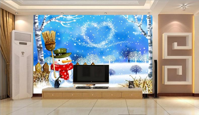 3D Snowman Love 068 Wallpaper AJ Wallpaper