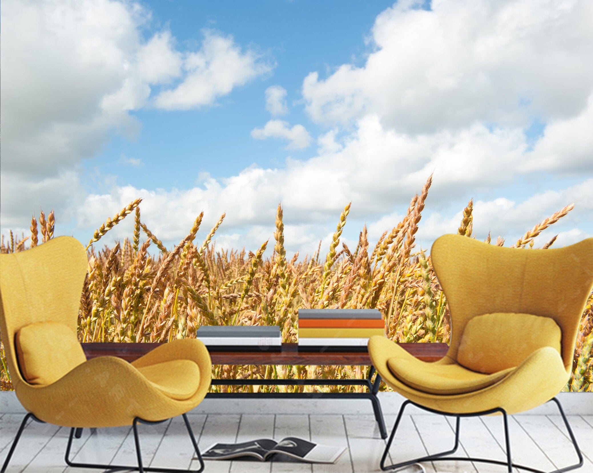 3D Golden Wheat 1031 Wall Murals Wallpaper AJ Wallpaper 2