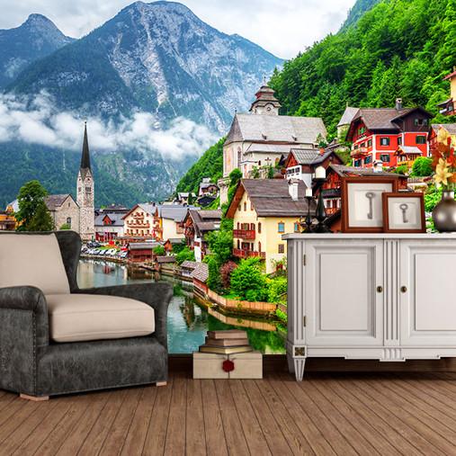 Mountain Ancient Town Wallpaper AJ Wallpaper