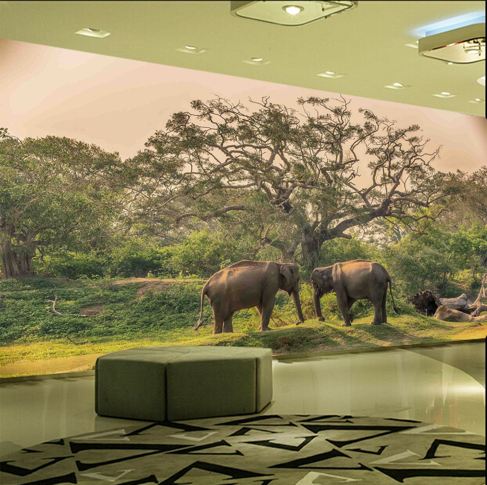 3D Elephant Family 1058 Wall Murals Wallpaper AJ Wallpaper 2
