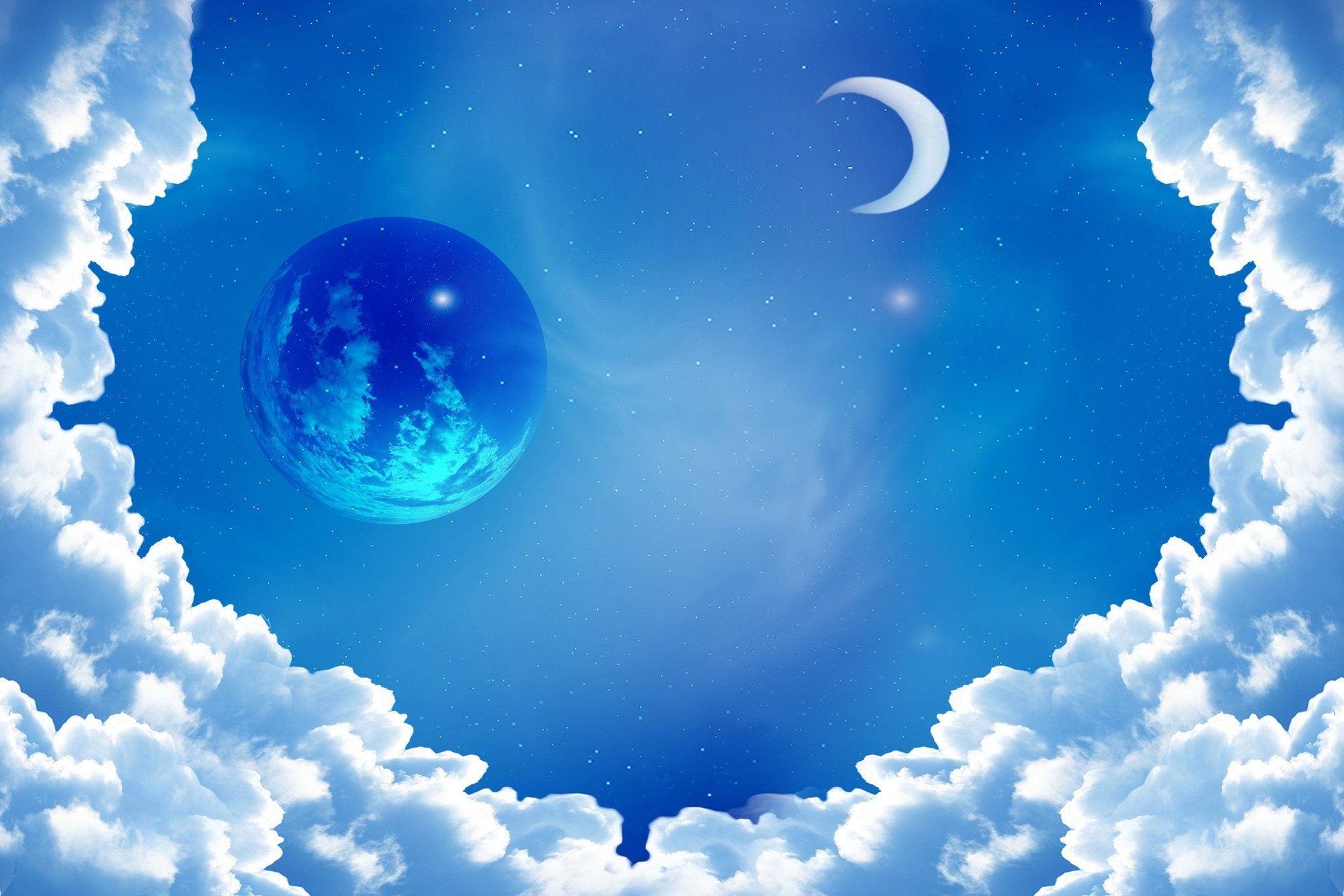 Stars Sky Planets Clouds Wallpaper AJ Wallpaper