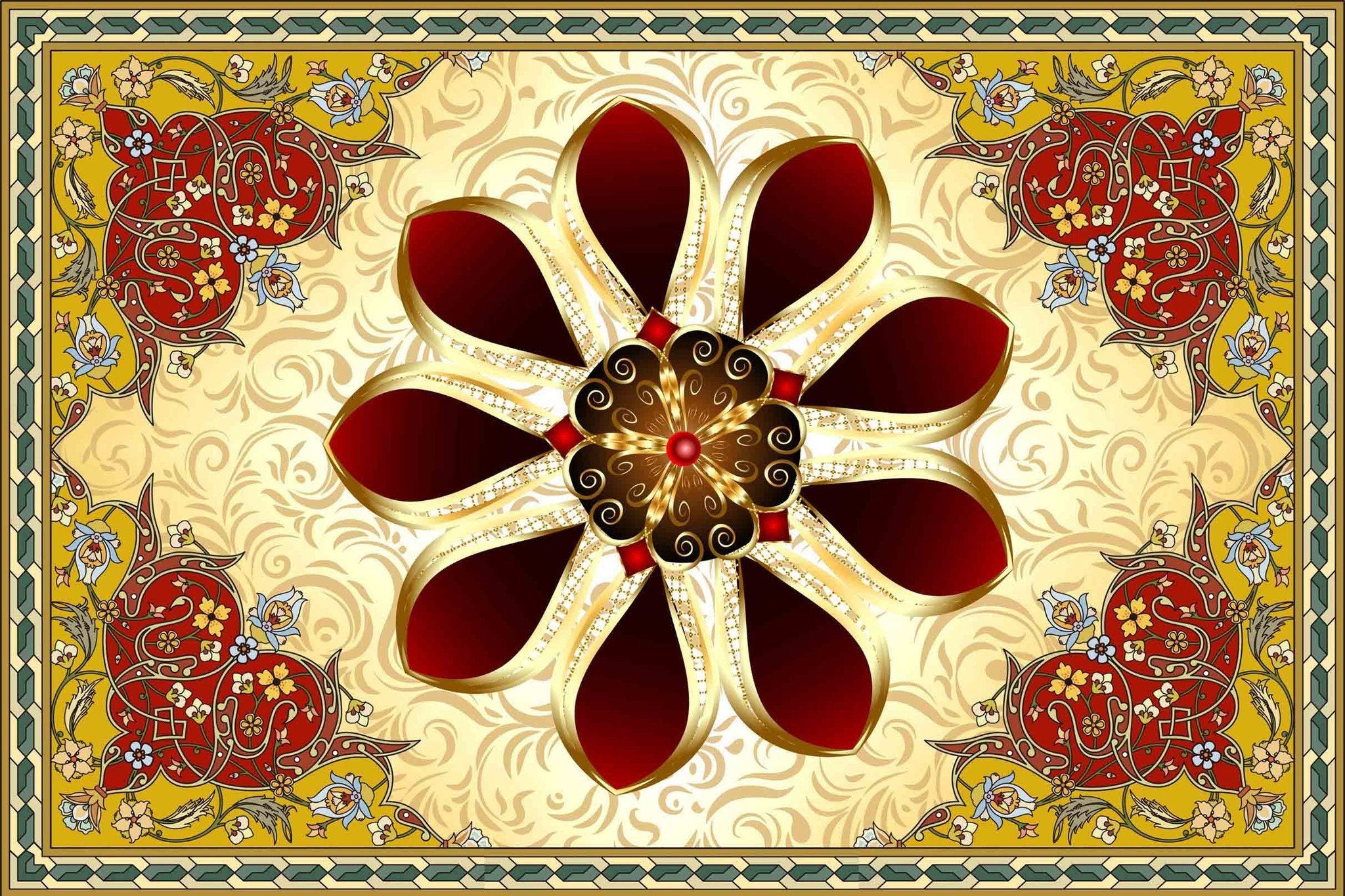 Showy Flower Patterns Wallpaper AJ Wallpaper