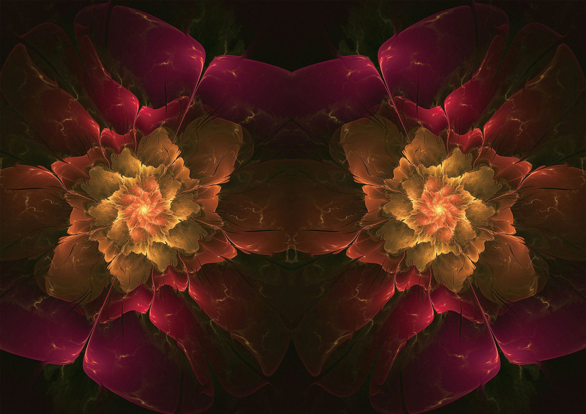 Flames Flowers Wallpaper AJ Wallpaper