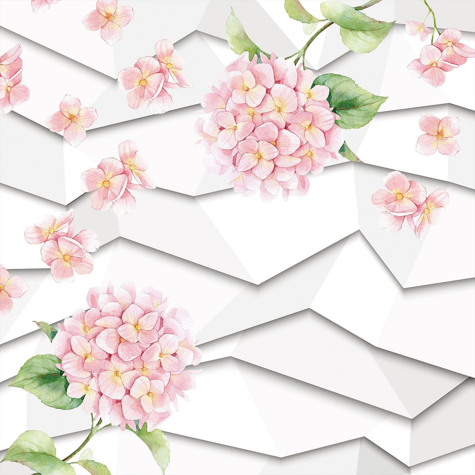 Polylines And Flowers Wallpaper AJ Wallpaper