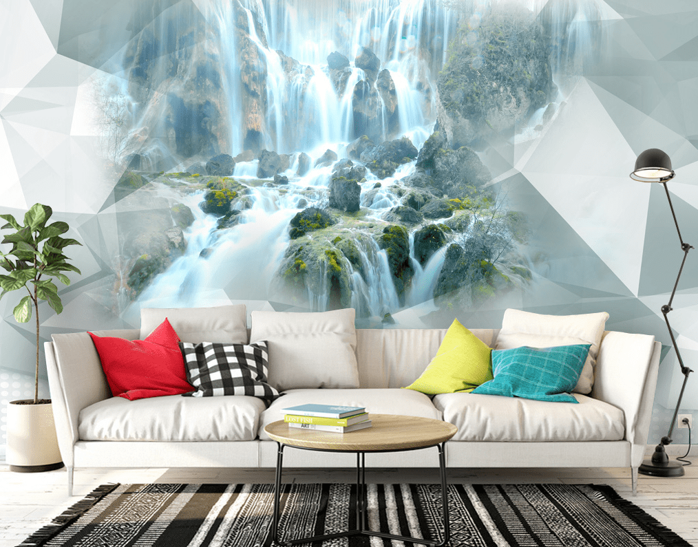3D Stream Stones 2058 Wall Murals Wallpaper AJ Wallpaper 2