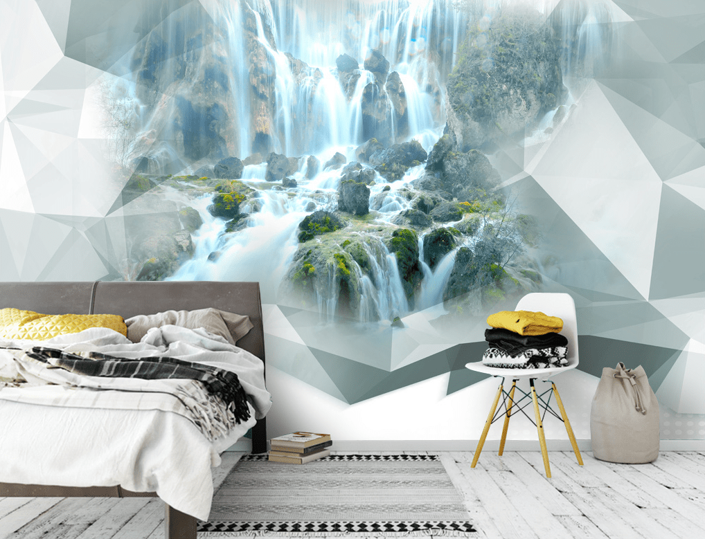 3D Stream Stones 2058 Wall Murals Wallpaper AJ Wallpaper 2