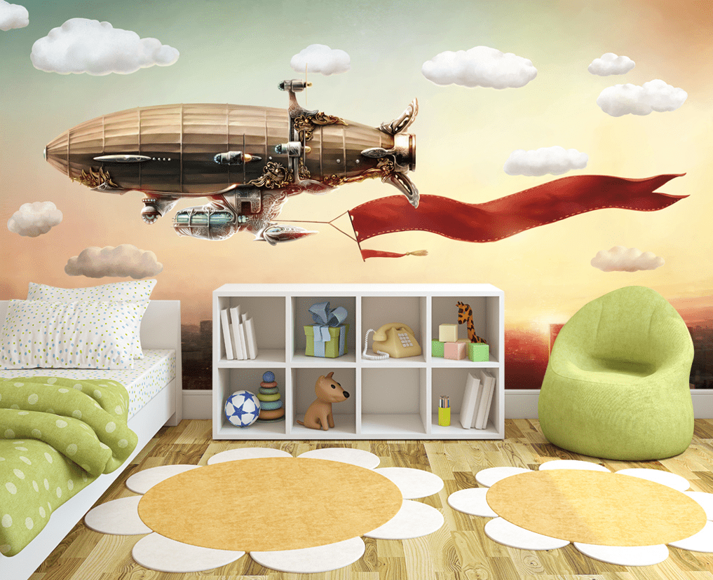 3D Sky Plane 2092 Wall Murals Wallpaper AJ Wallpaper 2