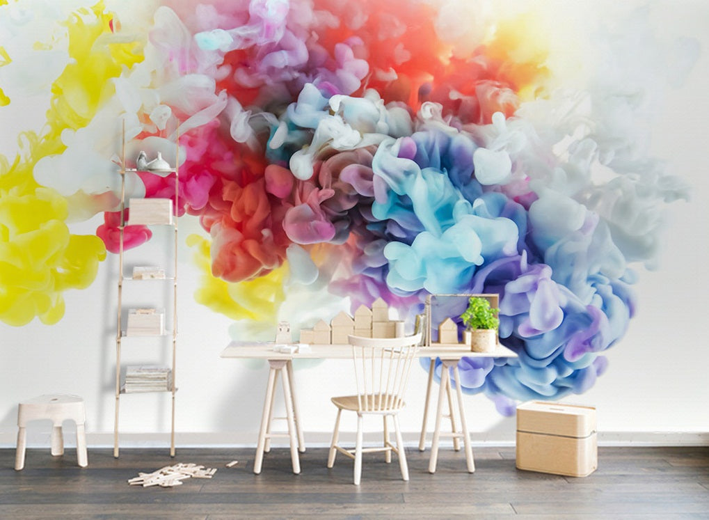 3D Colored Smoke WC368 Wall Murals
