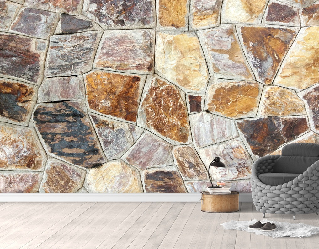 3D Irregular Stone Wall WC480 Wall Murals