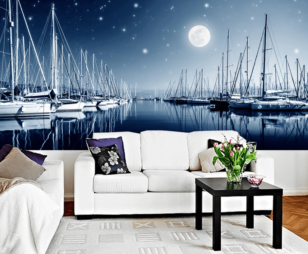 3D River Boat 2087 Wall Murals Wallpaper AJ Wallpaper 2