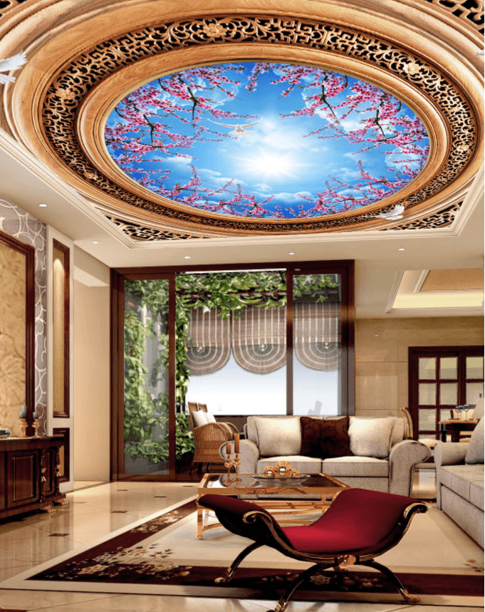 Circle Flower Pigeon 194 Wallpaper AJ Wallpaper