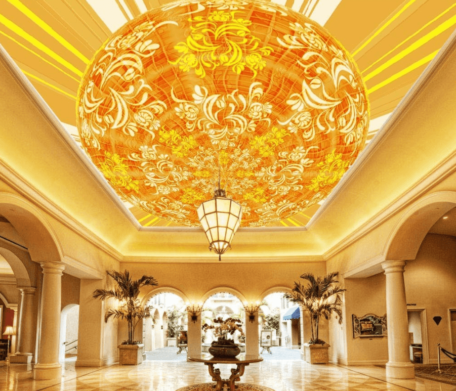 Golden Ball Flower Pattern 154 Wallpaper AJ Wallpaper