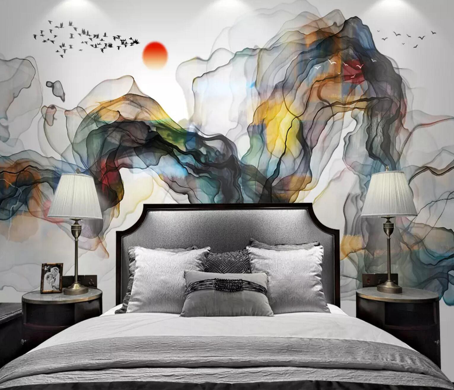 3D Color Water Ink 063 Wallpaper AJ Wallpaper