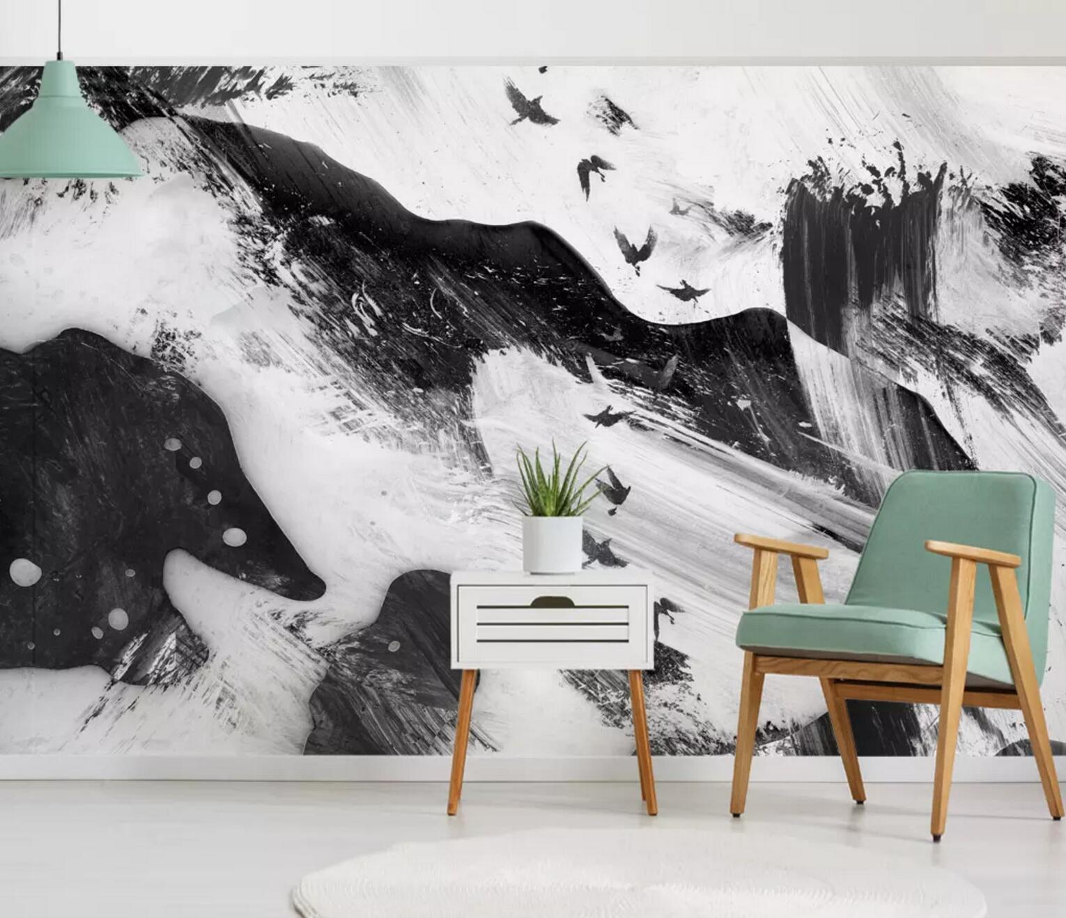 3D Swallow Flying WC615 Wall Murals