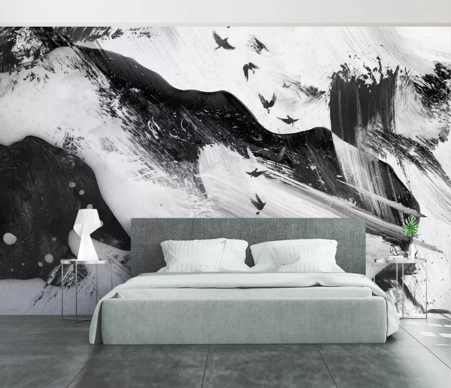 3D Swallow Flying WC615 Wall Murals