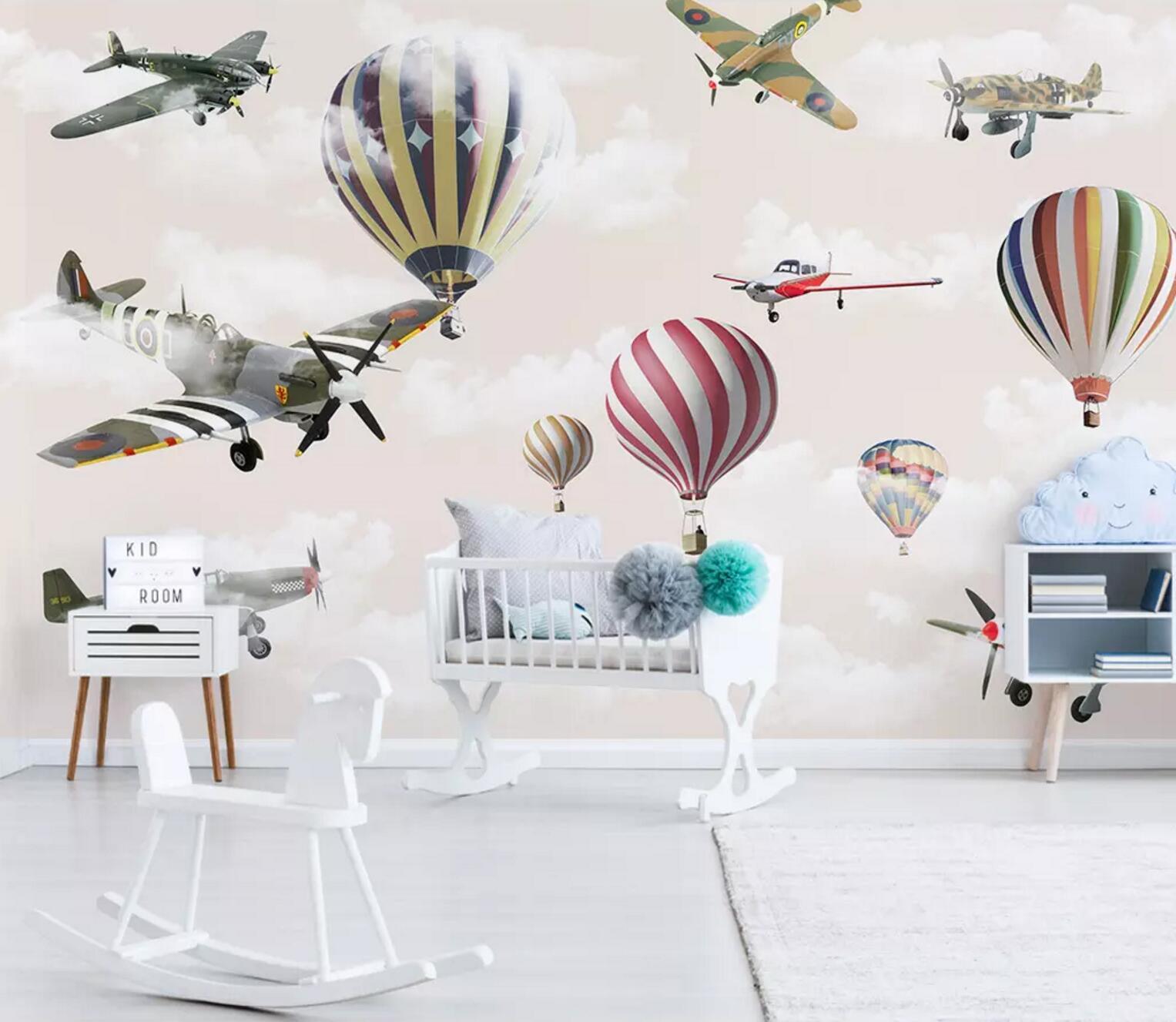 3D Balloon Plane 455 Wallpaper AJ Wallpaper