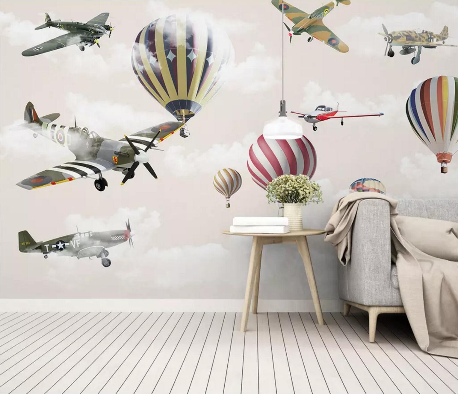 3D Balloon Plane 455 Wallpaper AJ Wallpaper