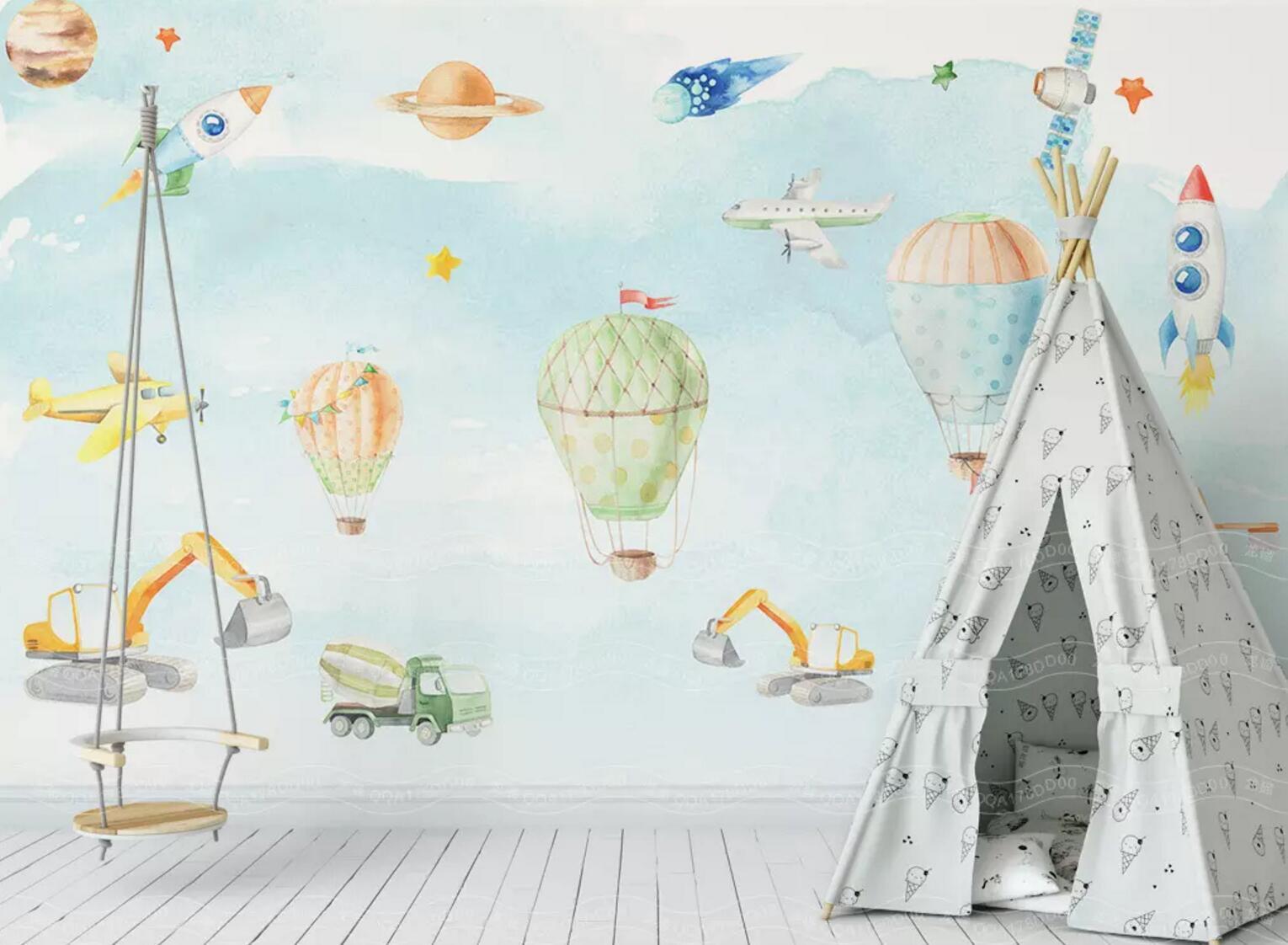 3D Aircraft Rocket 058 Wallpaper AJ Wallpaper