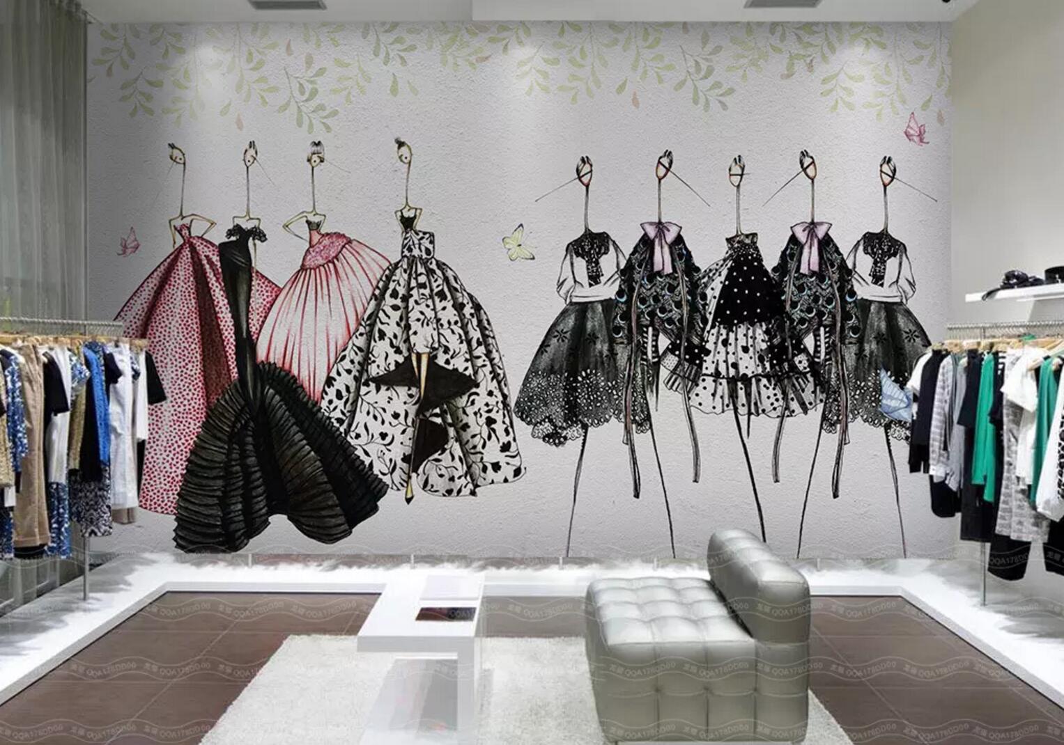 3D Wardrobe Dress WC434 Wall Murals